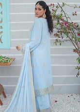 Inara By Azmeerah Embroidered Chiffon 3 Piece Semi Stitched Suit AZ24I D-04 AYZEL